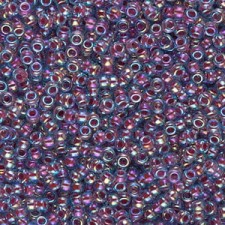 Miyuki rocailles Perlen 11/0 - Hot pink lined aqua ab 11-340